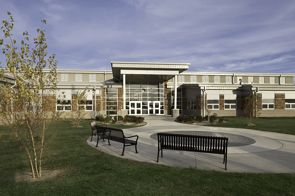 Front entrance of elementary school